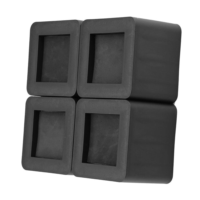 4pcs Set Furniture Leg Risers PP Plastic NOn Slip Riser for Table Desk Bed Sofa Black Color