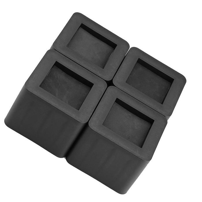 4pcs Set Furniture Leg Risers PP Plastic NOn Slip Riser for Table Desk Bed Sofa Black Color