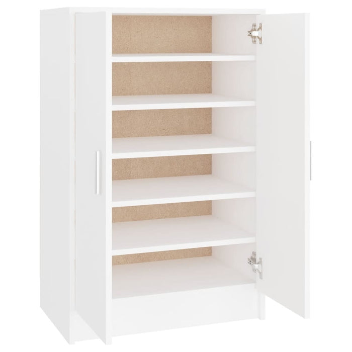 vidaXL Shoe Cabinet White 60x35x92 cm Engineered Wood