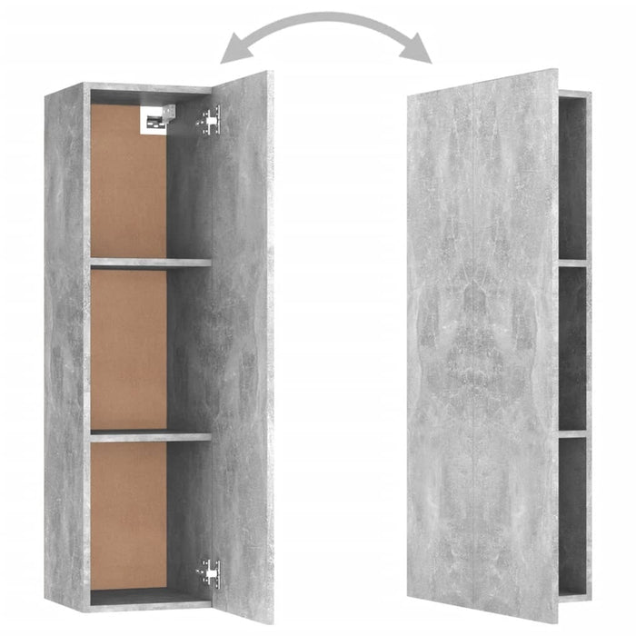 vidaXL TV Cabinet Concrete Grey 30.5x30x110 cm Engineered Wood