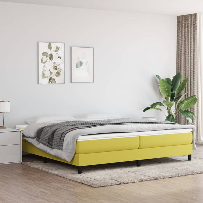 vidaXL Posteľ bez matraca zelená 200x200 cm látka